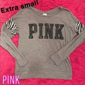 Victorias's Secret Pink Zebra Print Tee(XS)